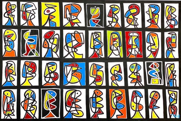 Mosaico obra estilo abstracto de Enrique Pichardo
