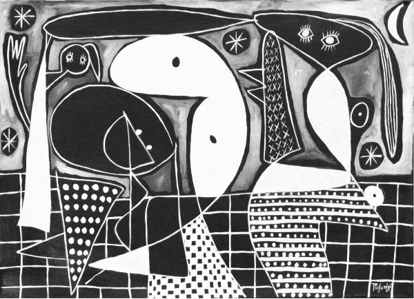 53084-personajes en blanco y negro-70x50cm-Baja- Pichardo
