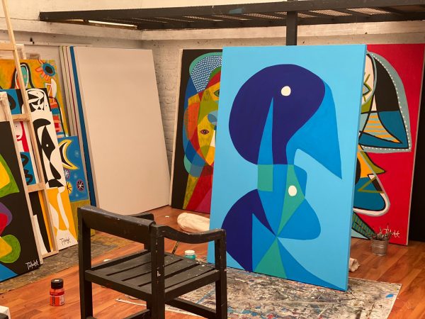 personajes en azules de enrique pichardo