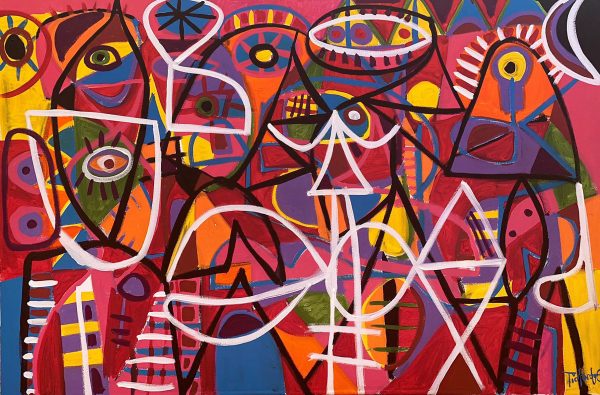 Improvisación de Miradas-150x100cm-Enrique Pichardo-Baja