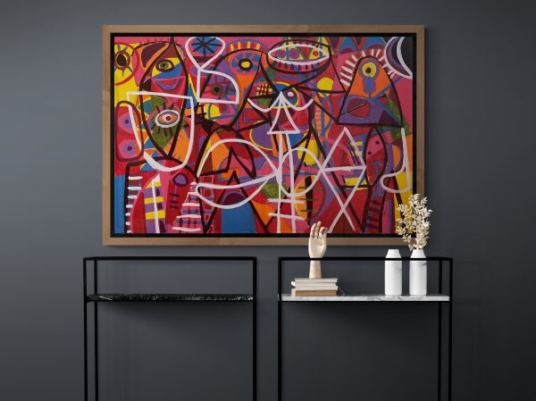 Improvisación de Miradas-150x100cm-Enrique Pichardo-Mockup