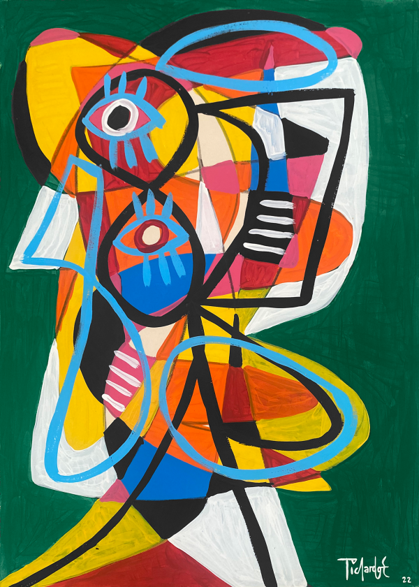 53286-Retrato en fondo verde-50x70cm-Baja-Pichardo