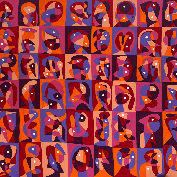 53434_Mosaico en rojo 200x120cm_ Enrique_Pichardo_D2