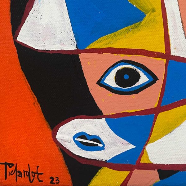 Retrato cuadrado en fondo naranja - Imagen 6