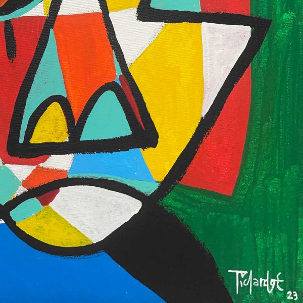 Retrato en fondo verde sombrero - Imagen 6