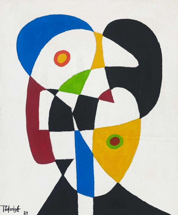 Retrato de colores con blanco