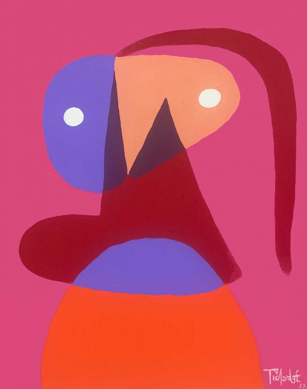 Retrato en fondo rosa chica de Enrique Pichardo