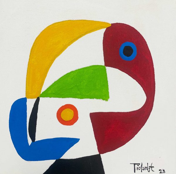 Retrato pequeño en blanco