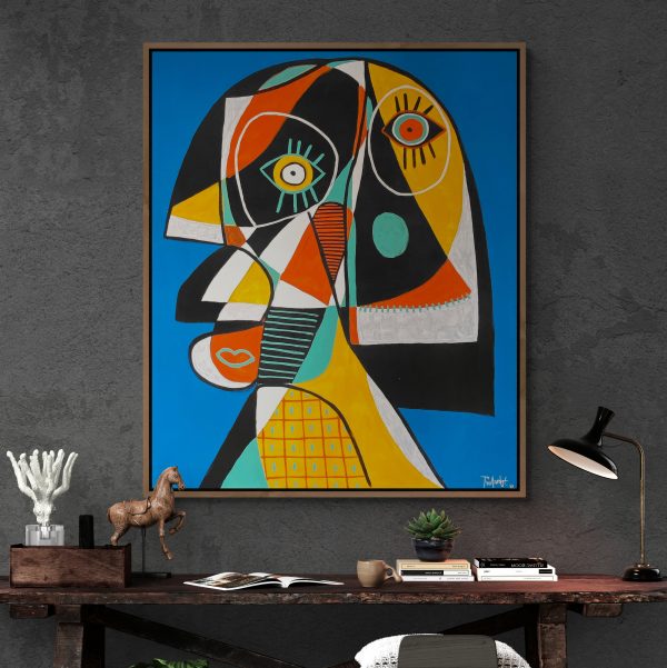 Retrato en fondo azul - Imagen 3