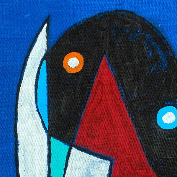 Retrato en fondo azul - Imagen 4